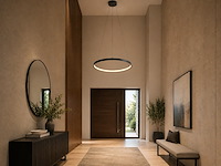 1 x orien design hanglamp zand zwart 60cm 28w led cct 3 kleur & 3 stappen dimmen - afbeelding 8 van  9