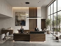 1 x orien design hanglamp zand zwart en goud 80cm&40cm duo ring 50w led cct 3 kleur & 3 stappen dimmen - afbeelding 7 van  8