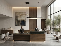 1 x orien design hanglamp zand zwart en goud 80cm&40cm duo ring 50w led cct 3 kleur & 3 stappen dimmen - afbeelding 7 van  8