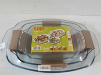 1 x ovenschotel glas ovaal 3 stuks - afbeelding 3 van  3