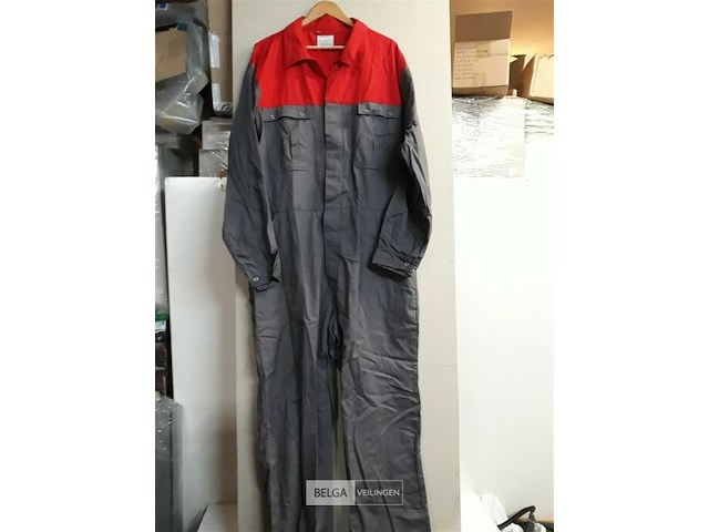 1 x overall grijs/rood 60 - afbeelding 1 van  3