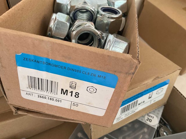 1 x partij borgmoeren; bevestigingsmaterialen - afbeelding 2 van  4