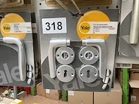 1 x partij deurkrukken; krukken met sleutelrozetten; vaasknopscharnieren; aluminium krukken op sleutelplaat - afbeelding 9 van  12