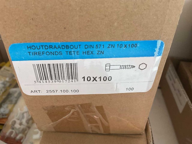 1 x partij houtdraadbouten; bevestigingsmaterialen - afbeelding 3 van  3