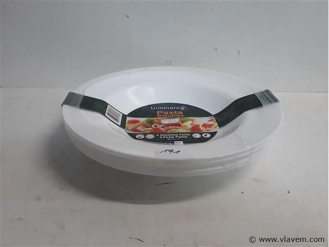 1 x pasta bord 4 stuks luminarc - afbeelding 1 van  2