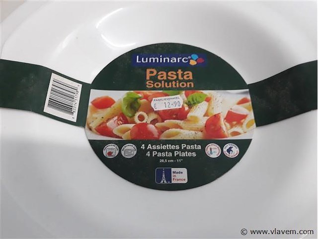 1 x pasta bord 4 stuks luminarc - afbeelding 2 van  2
