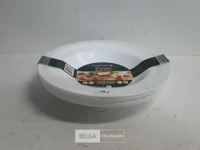 1 x pasta bord 4 stuks luminarc - afbeelding 1 van  3