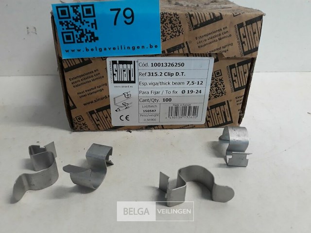 1 x poutrelleklem 7,5-12mm buis 20 mm 100 stuks - afbeelding 3 van  3
