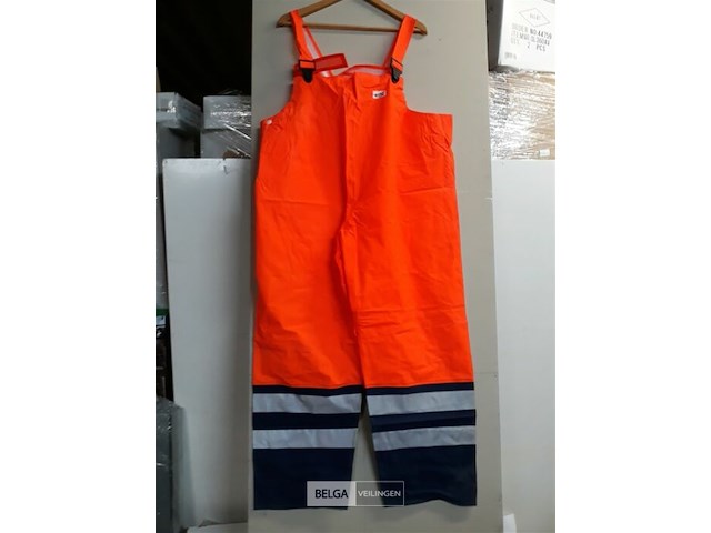 1 x regen bretellenbroek oranje fluo fristads xl - afbeelding 2 van  3