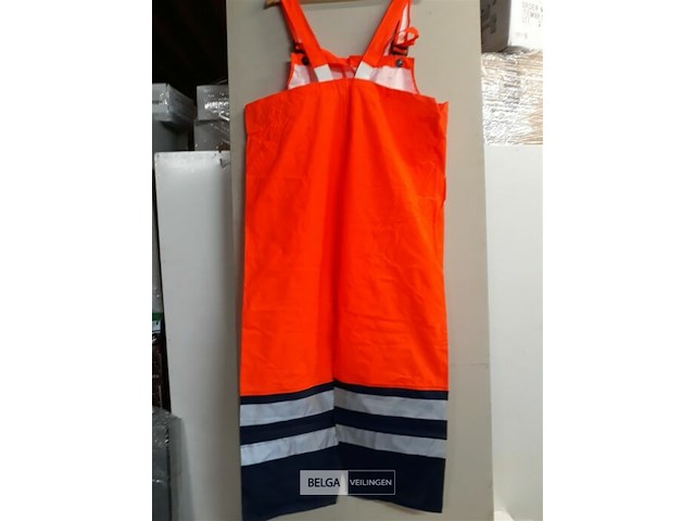 1 x regen bretellenbroek oranje fluo fristads xl - afbeelding 3 van  3