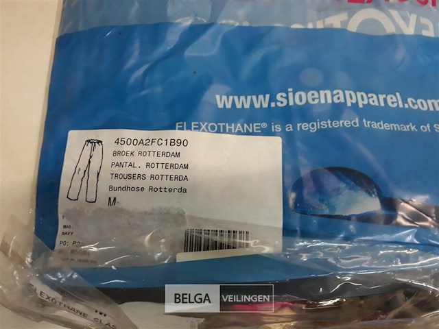 1 x regenbroek flexothane blauw sioen m - afbeelding 3 van  3