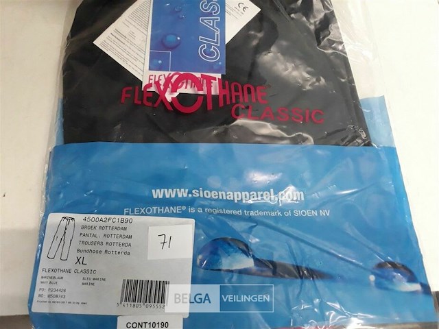 1 x regenbroek flexothane blauw sioen xl - afbeelding 3 van  3