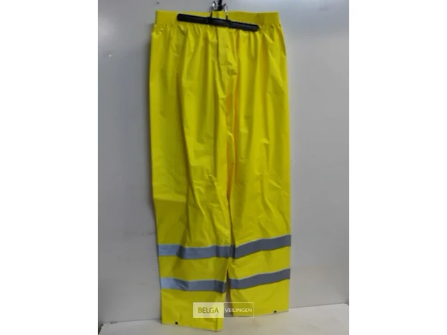 1 x regenbroek pvc geel fluo l - afbeelding 3 van  3