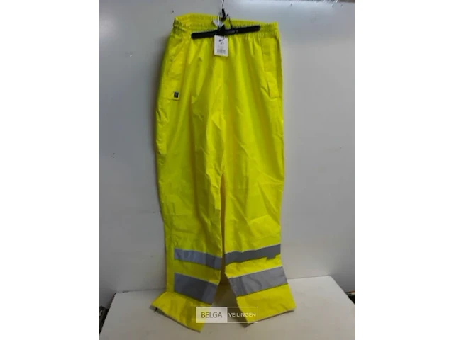 1 x regenbroek pvc geel fluo xxl - afbeelding 2 van  3