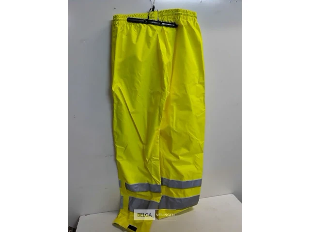 1 x regenbroek pvc geel fluo xxl - afbeelding 3 van  3