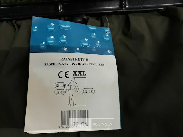 1 x regenbroek rain-strech groen xxl - afbeelding 3 van  3