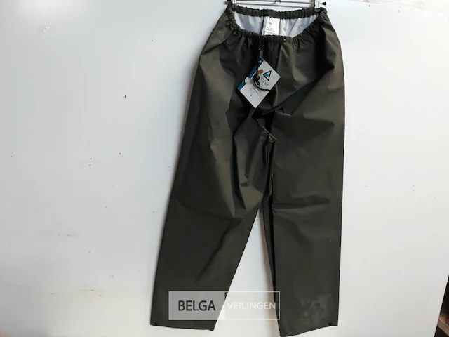 1 x regenbroek rain-stretch groen xl - afbeelding 2 van  3