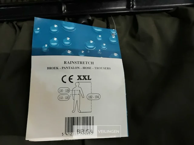 1 x regenbroek rain-stretch groen xxl - afbeelding 3 van  3