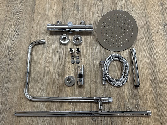 1 x regendoucheset met thermostaat - chrome - afbeelding 2 van  3