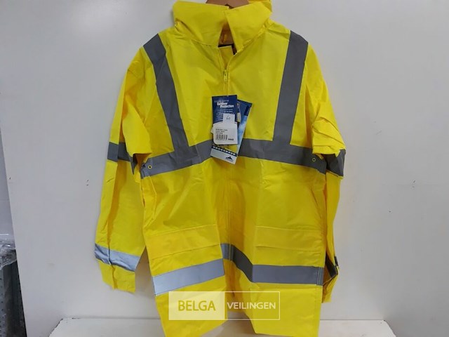 1 x regenjas geel/reflecterend l - afbeelding 1 van  3