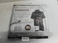 1 x regenponcho legerprint 100% polyester one size - afbeelding 2 van  3