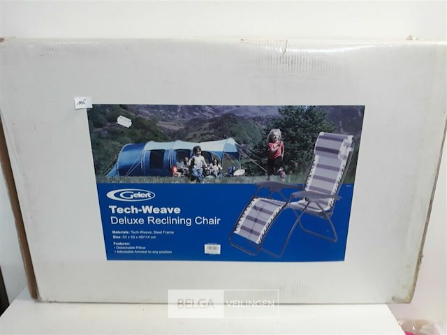 1 x relax luxe campingstoel vestelbaar met kussen - afbeelding 1 van  3