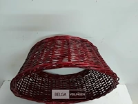 1 x rieten kerstboomhuls rood 50 cm - afbeelding 3 van  3