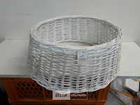 1 x rieten kerstboomhuls wit 50 cm - afbeelding 2 van  3
