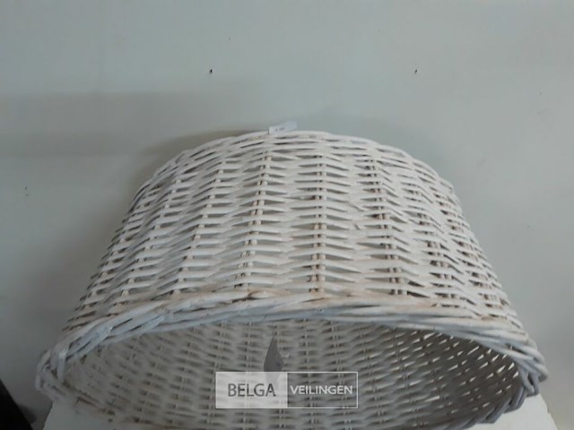 1 x rieten kerstboomhuls wit 50 cm - afbeelding 3 van  3