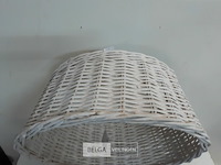 1 x rieten kerstboomhuls wit 50 cm - afbeelding 3 van  3
