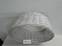 1 x rieten kerstboomhuls wit 50 cm - afbeelding 3 van  3