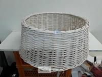1 x rieten kerstboomhuls wit 50 cm - afbeelding 2 van  3