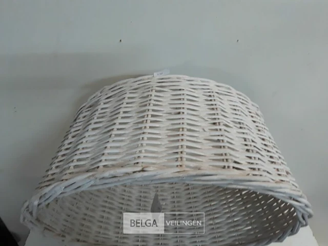 1 x rieten kerstboomhuls wit 50 cm - afbeelding 3 van  3