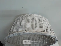 1 x rieten kerstboomhuls wit 50 cm - afbeelding 3 van  3