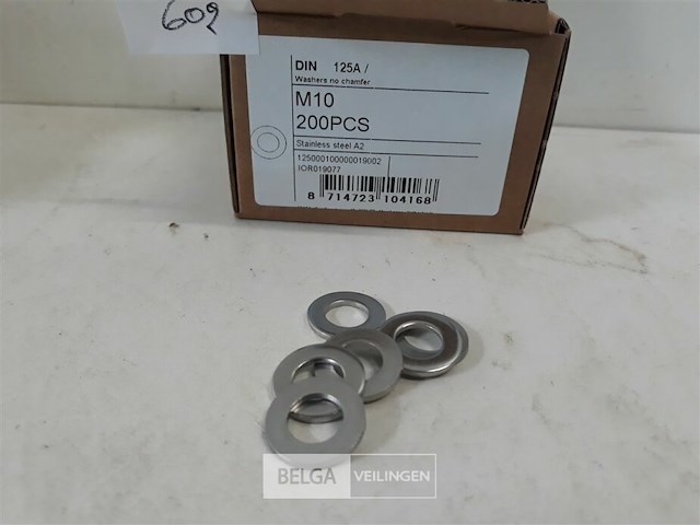 1 x rondellen inox a2 m 10 200 stuks - afbeelding 3 van  3