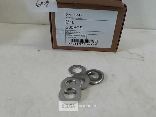 1 x rondellen inox a2 m 10 200 stuks - afbeelding 3 van  3