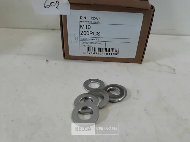 1 x rondellen inox a2 m 10 200 stuks - afbeelding 3 van  3