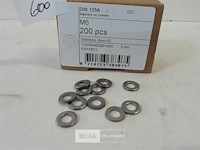 1 x rondellen inox a2 m 6 200 stuks - afbeelding 3 van  3