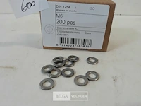 1 x rondellen inox a2 m 6 200 stuks - afbeelding 3 van  3