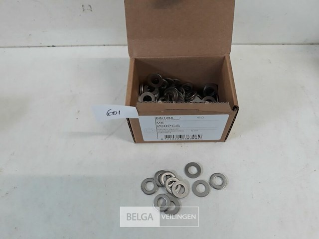 1 x rondellen inox a2 m 8 200 stuks - afbeelding 1 van  3