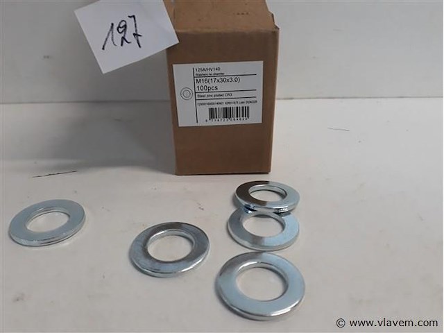 1 x rondellen verzinkt m 16 100 stuks - afbeelding 2 van  2