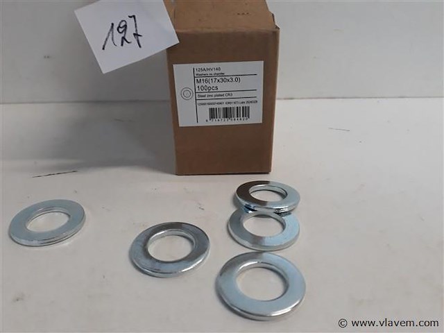 1 x rondellen verzinkt m 16 100 stuks - afbeelding 2 van  2