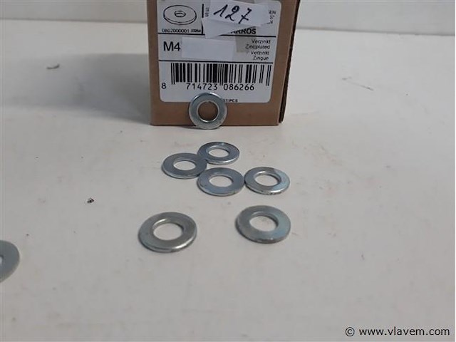 1 x rondellen verzinkt m 4 1000 stuks - afbeelding 2 van  2