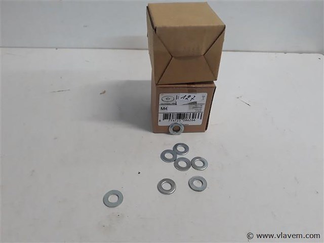 1 x rondellen verzinkt m 4 1000 stuks - afbeelding 1 van  2