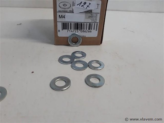 1 x rondellen verzinkt m 4 1000 stuks - afbeelding 2 van  2