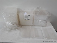 1 x saladebakje pvc 500 ml + deksel +/- 100 stuks - afbeelding 1 van  2