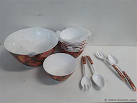 1 x saladekom + 8 kommetjes - afbeelding 1 van  2