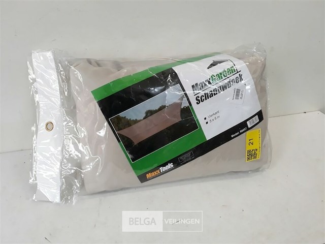 1 x schaduwdoek 5x5m beige - afbeelding 2 van  3