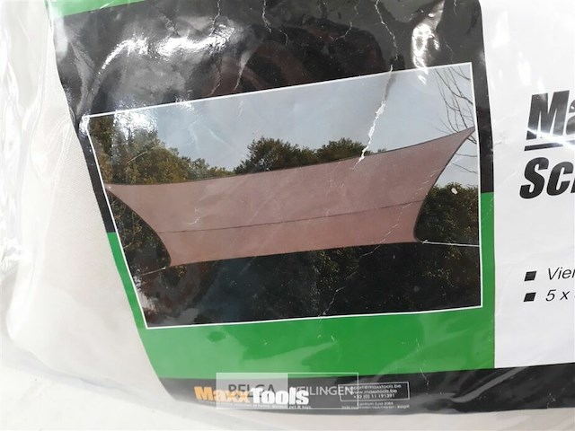 1 x schaduwdoek 5x5m beige - afbeelding 3 van  3