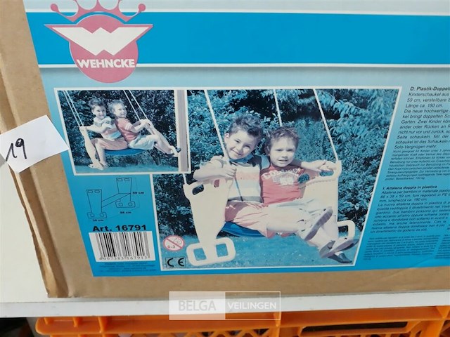 1 x schommelstoel pvc 86x38x59 cm - afbeelding 3 van  3